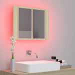 Led-Speilskap Sonoma Eik 60X12X45 Cm Akryl