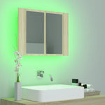 Led-Speilskap Sonoma Eik 60X12X45 Cm Akryl
