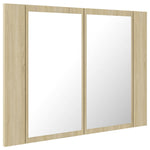 Led-Speilskap Sonoma Eik 60X12X45 Cm Akryl
