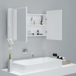 Led-Speilskap Hvit 80X12X45 Cm Akryl