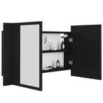 Led-Speilskap Svart 80X12X45 Cm Akryl