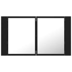Led-Speilskap Svart 80X12X45 Cm Akryl