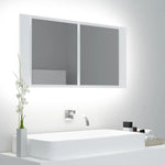 Led-Speilskap Til Baderom Hvit 90X12X45 Cm Akryl