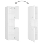 Baderomsskap Hvit 30X30X130 Cm Konstruert Tre