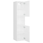 Baderomsskap Hvit 30X30X130 Cm Konstruert Tre