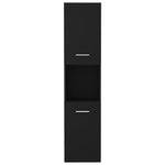 Baderomsskap Svart 30X30X130 Cm Konstruert Tre