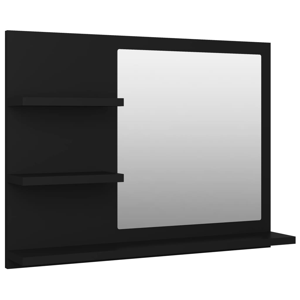 Baderomsspeil Svart 60X10,5X45 Cm Konstruert Tre