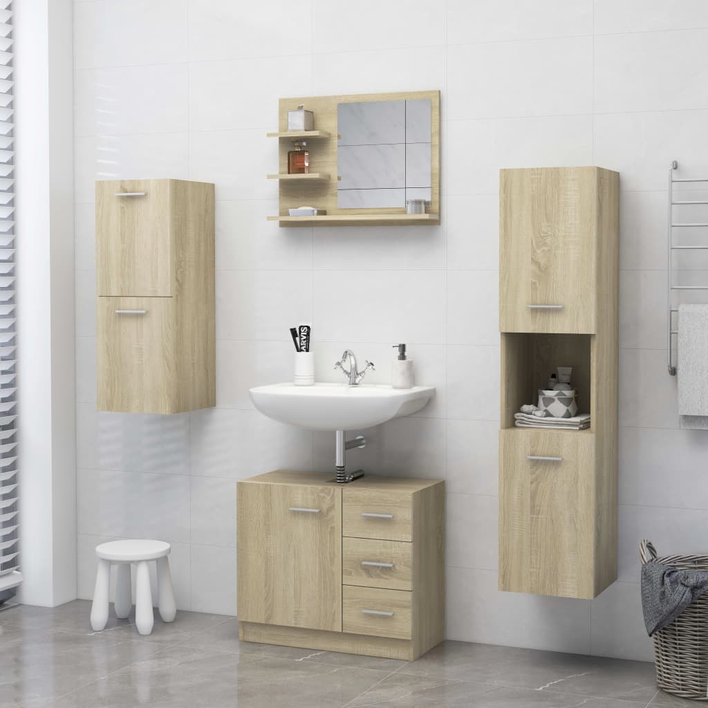 Baderomsspeil Sonoma Eik 60X10,5X45 Cm Konstruert Tre