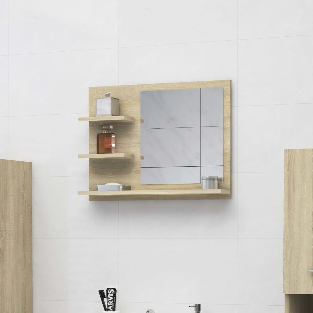 Baderomsspeil Sonoma Eik 60X10,5X45 Cm Konstruert Tre