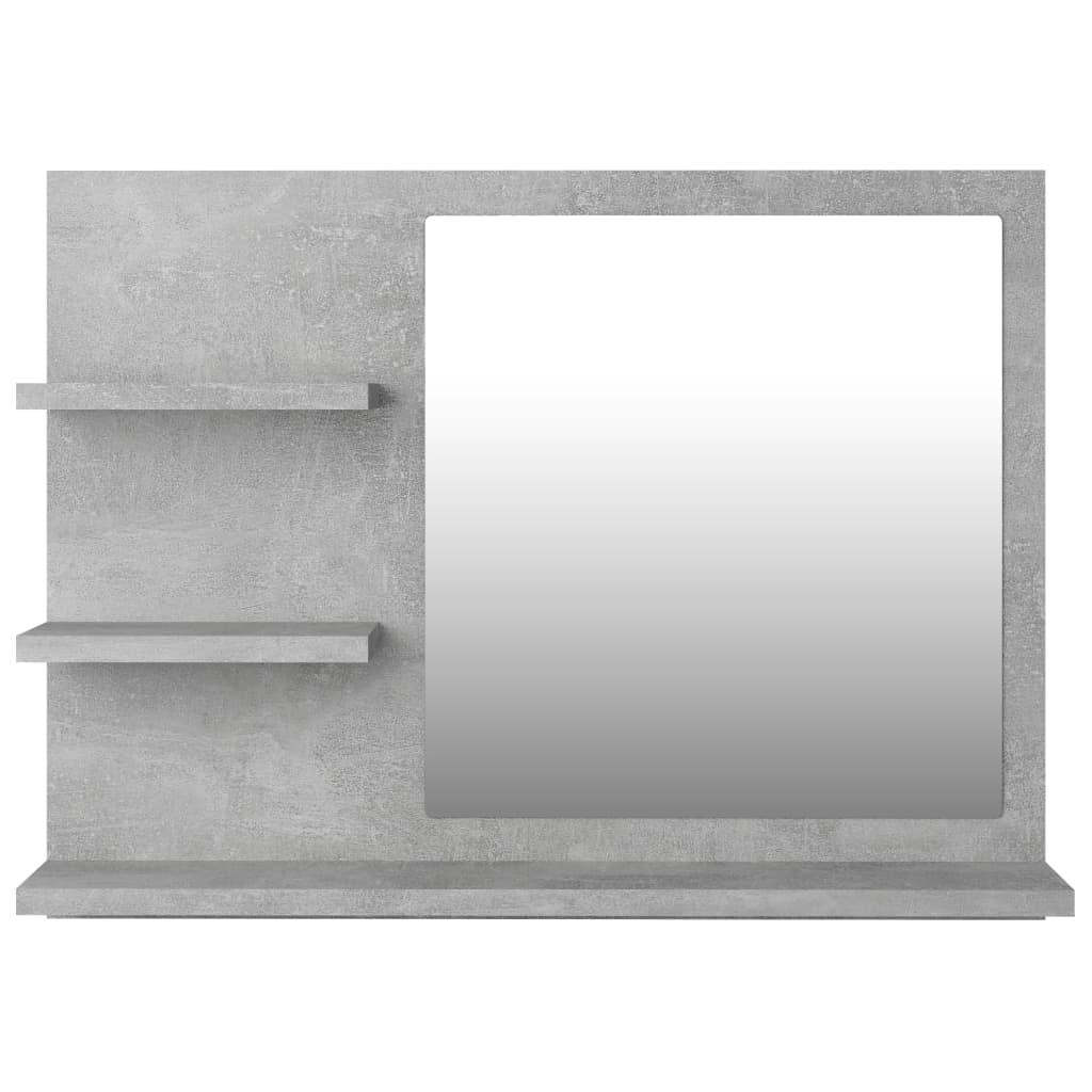 Baderomsspeil Betonggrå 60X10,5X45 Cm Konstruert Tre