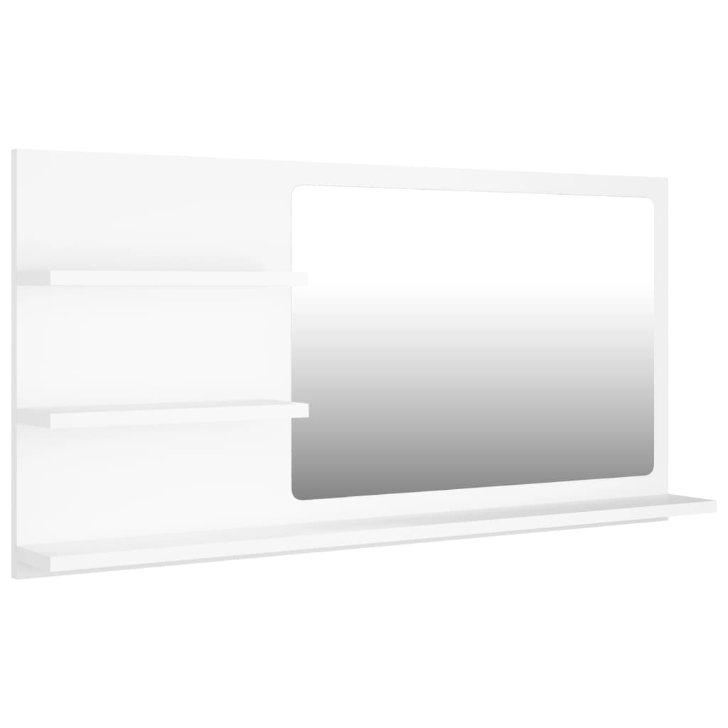 Baderomsspeil Hvit 90X10,5X45 Cm Konstruert Tre