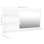Baderomsspeil Hvit 90X10,5X45 Cm Konstruert Tre