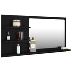 Baderomsspeil Svart 90X10,5X45 Cm Konstruert Tre