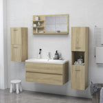 Baderomsspeil Sonoma Eik 90X10,5X45 Cm Konstruert Tre