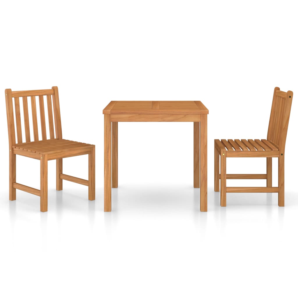 3-Delt Hagespisesett 80X80 Cm Heltre Teak