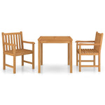 3-Delt Hagespisesett 80X80 Cm Heltre Teak