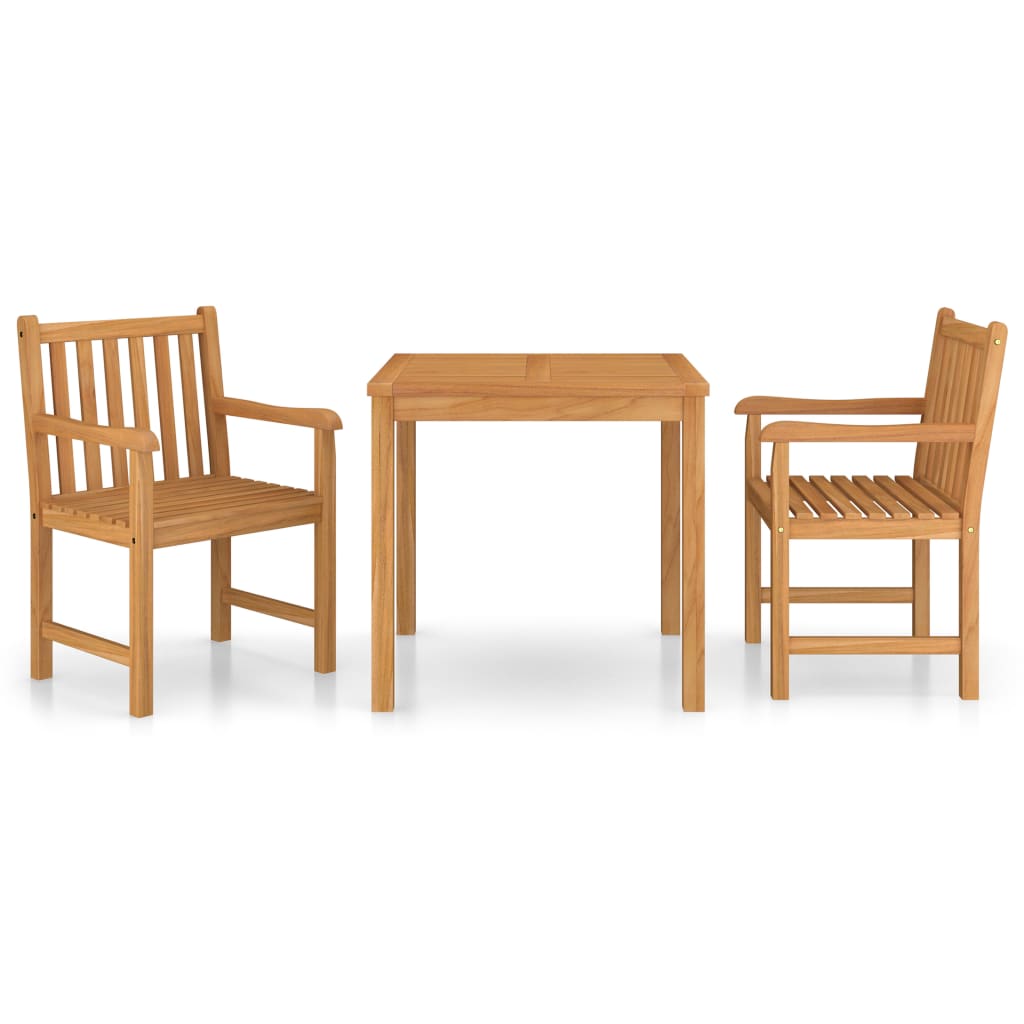 3-Delt Hagespisesett 80X80 Cm Heltre Teak