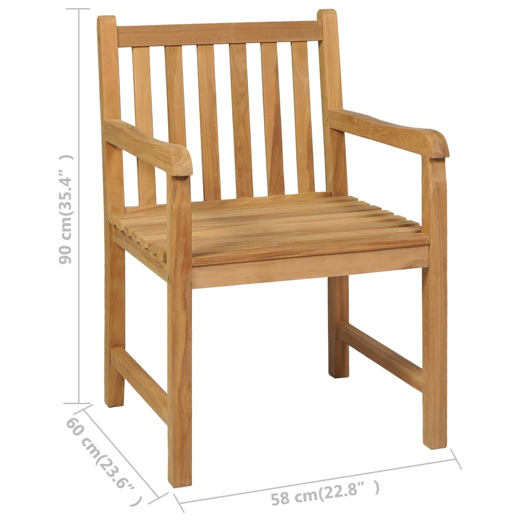 3-Delt Hagespisesett 80X80 Cm Heltre Teak