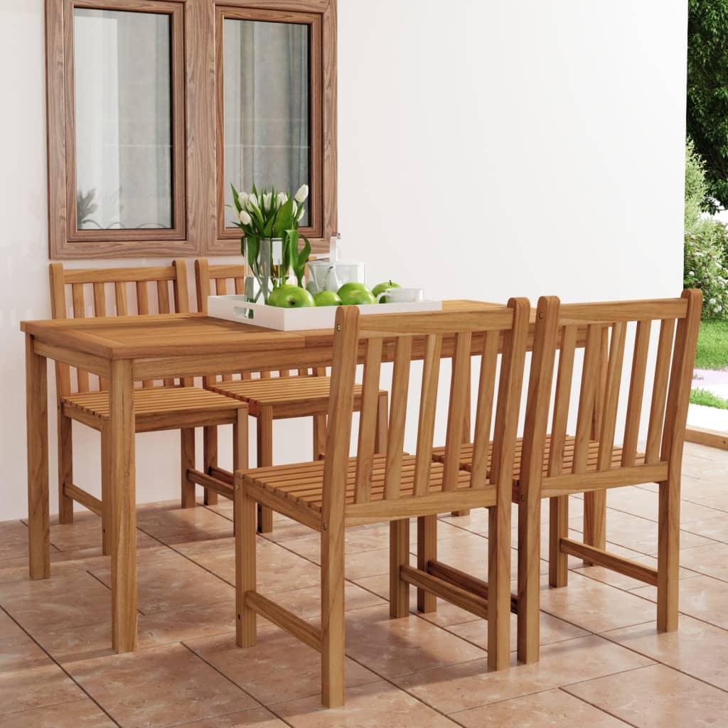 5-Delers Hagespisesett 160X80 Cm Heltre Teak
