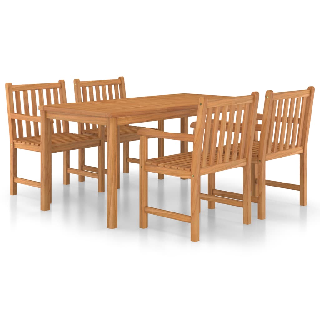 5-Delers Hagespisesett 160X80 Cm Heltre Teak