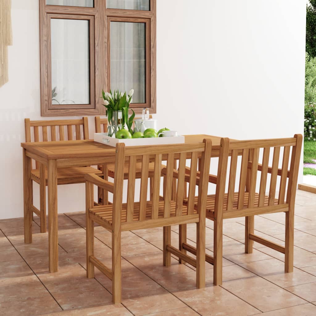 5-Delers Hagespisesett 160X80 Cm Heltre Teak