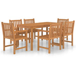 7-Delers Hagespisesett 160X80 Cm Heltre Teak