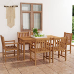 7-Delers Hagespisesett 160X80 Cm Heltre Teak