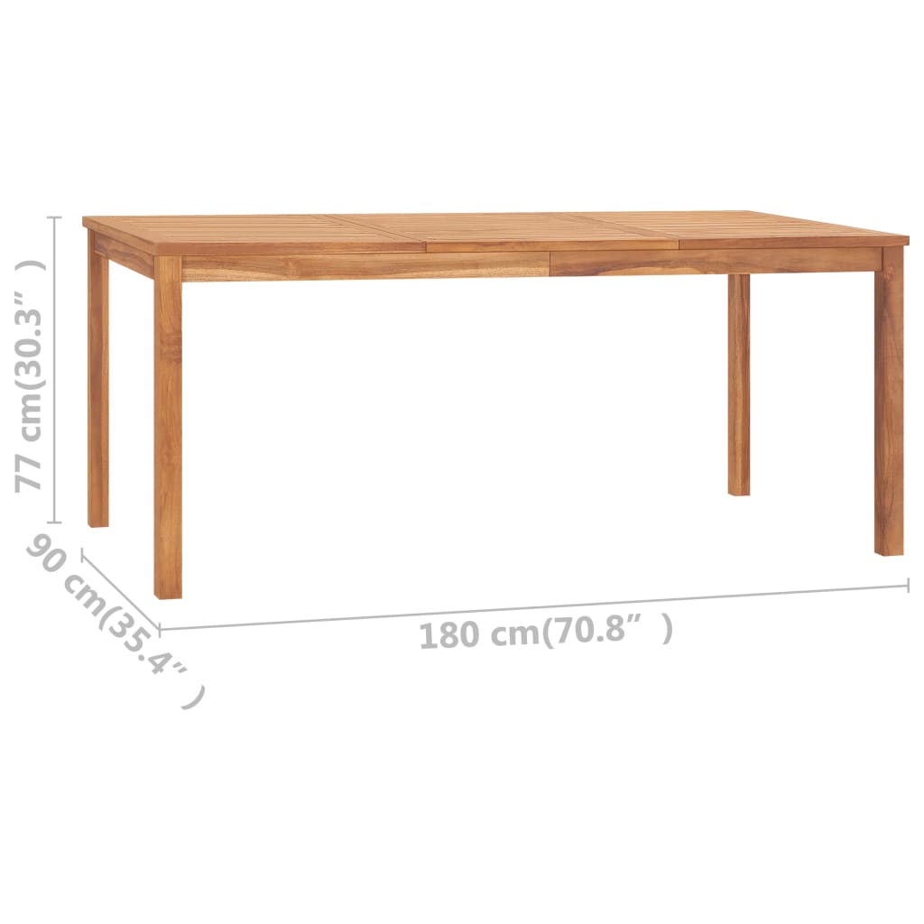 9-Delers Hagespisesett 180X90 Cm Heltre Teak