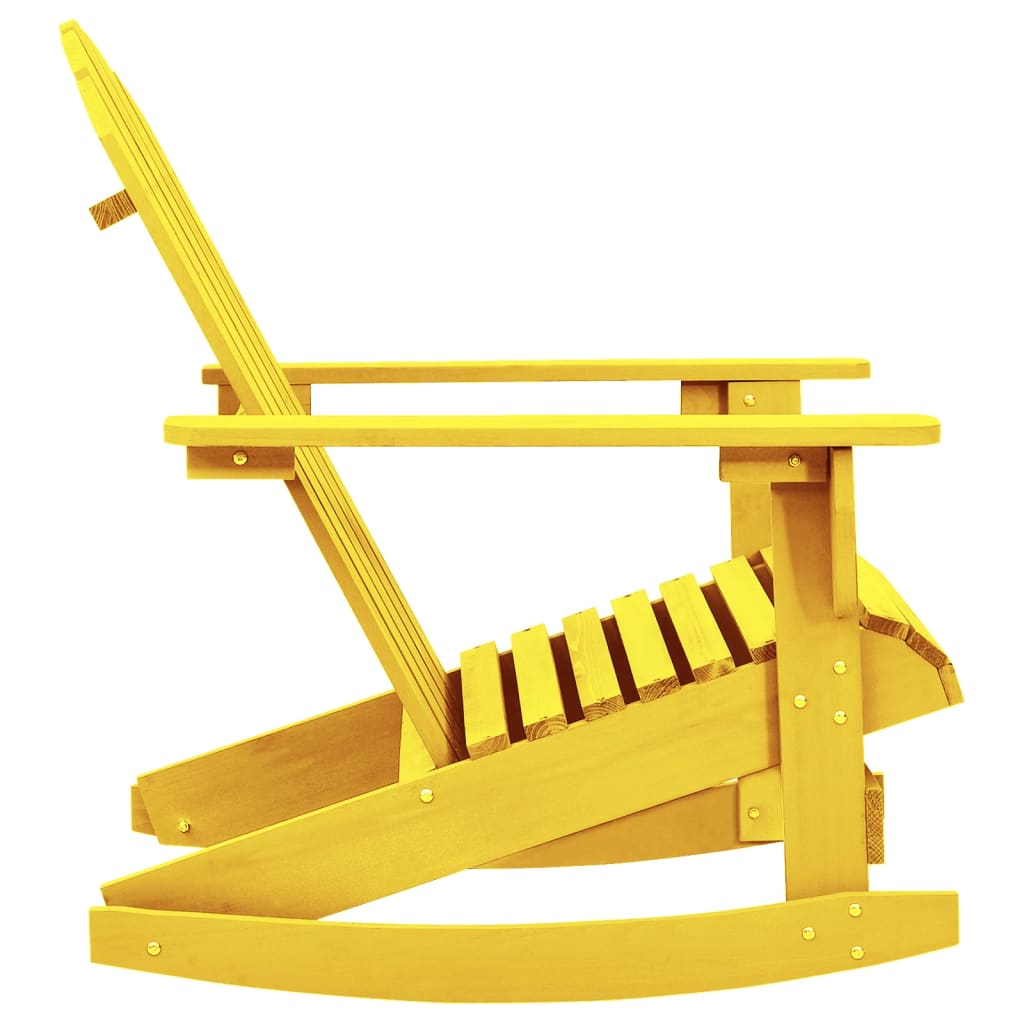 Adirondack Gyngestol For Hage Heltre Gran Gul