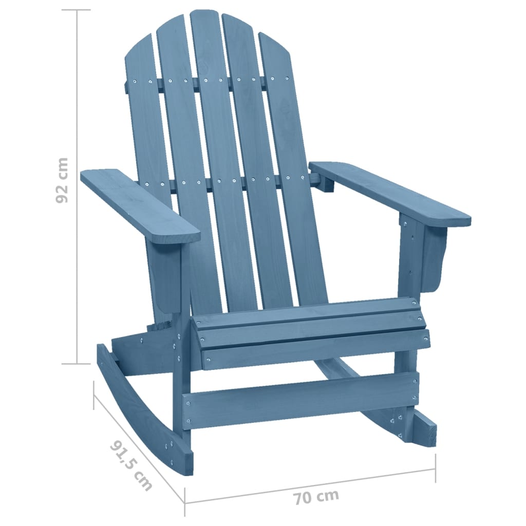 Adirondack Gyngestol For Hage Heltre Gran Blå