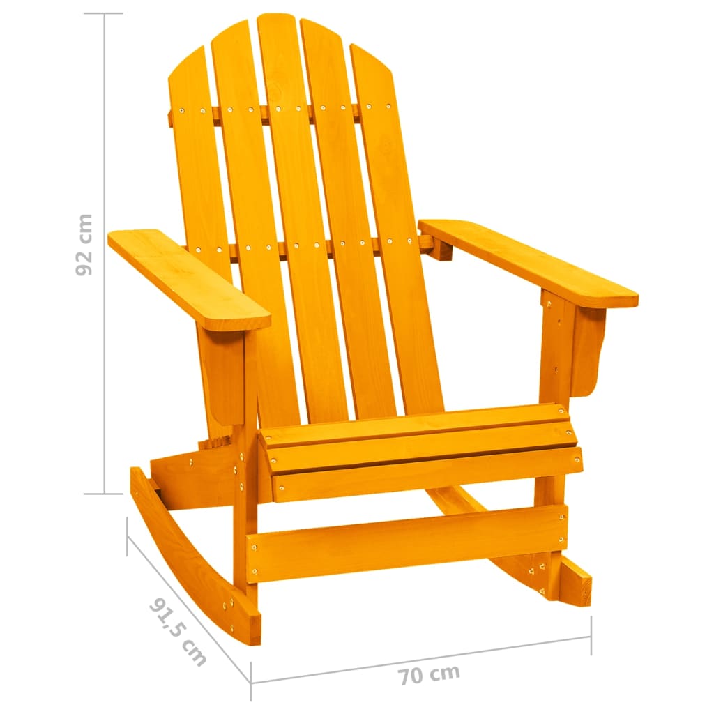 Adirondack Gyngestol For Hage Heltre Gran Oransje