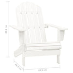 Adirondack Hagestol Med Bord Heltre Gran Hvit
