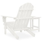 Adirondack Hagestol Med Bord Heltre Gran Hvit