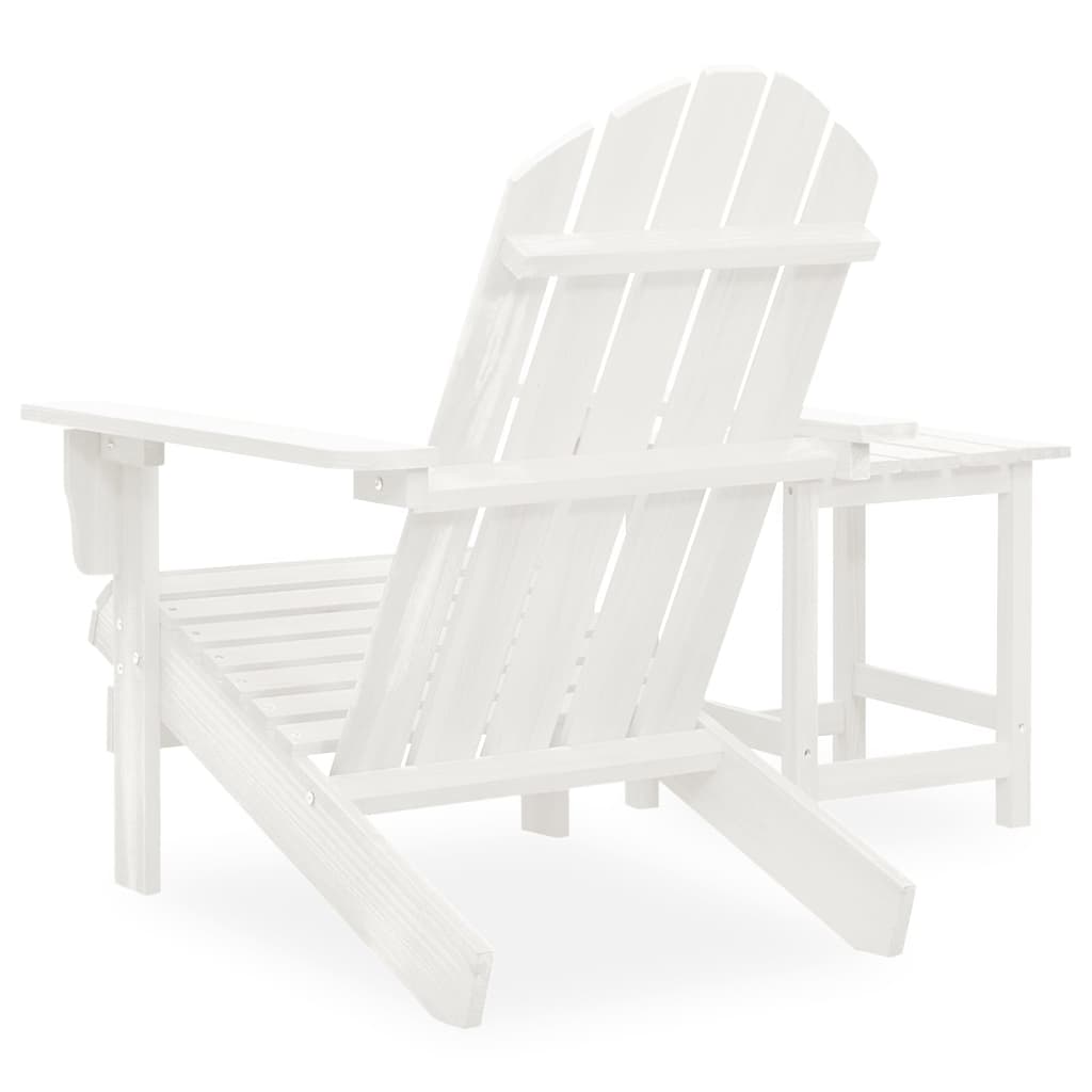 Adirondack Hagestol Med Bord Heltre Gran Hvit