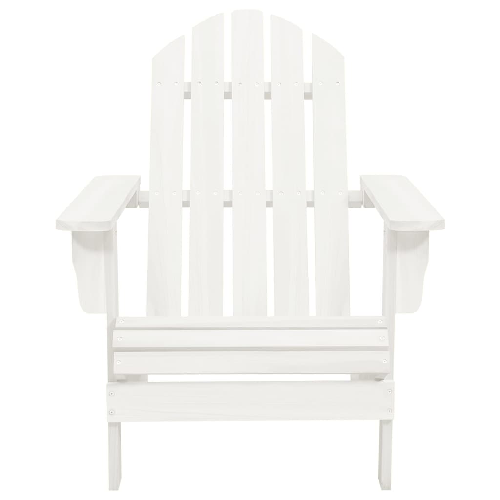 Adirondack Hagestol Med Bord Heltre Gran Hvit