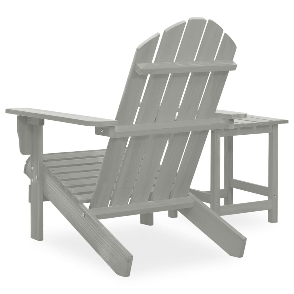 Adirondack Hagestol Med Bord Heltre Gran Grå
