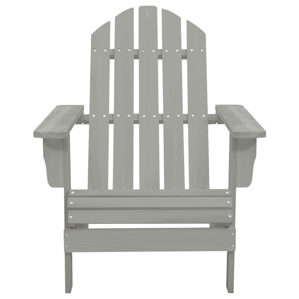 Adirondack Hagestol Med Bord Heltre Gran Grå