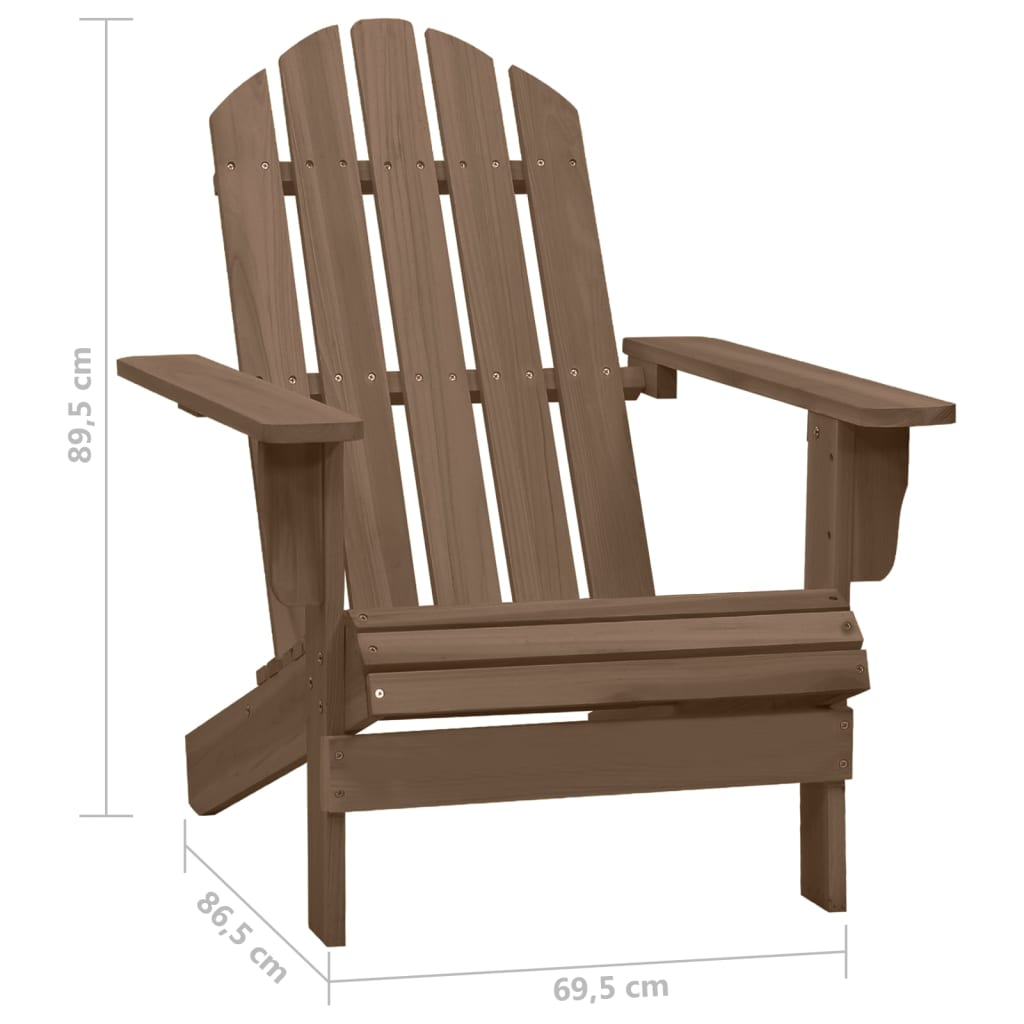 Adirondack Hagestol Med Bord Heltre Gran Brun