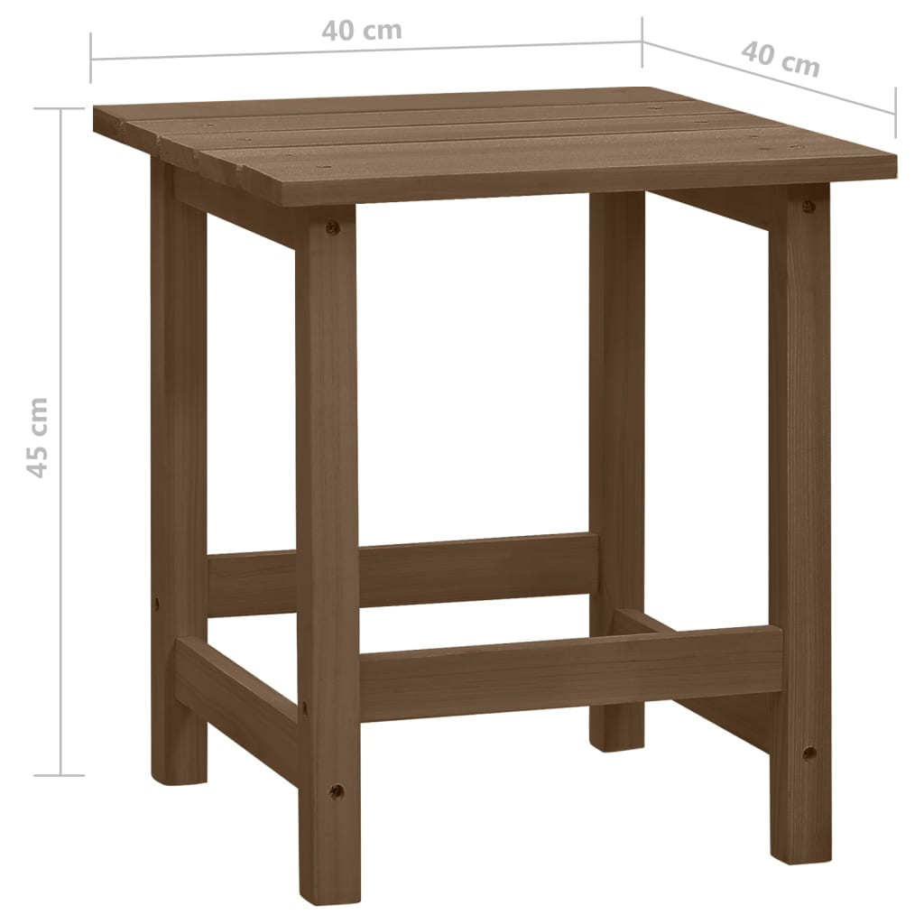 Adirondack Hagestol Med Bord Heltre Gran Brun