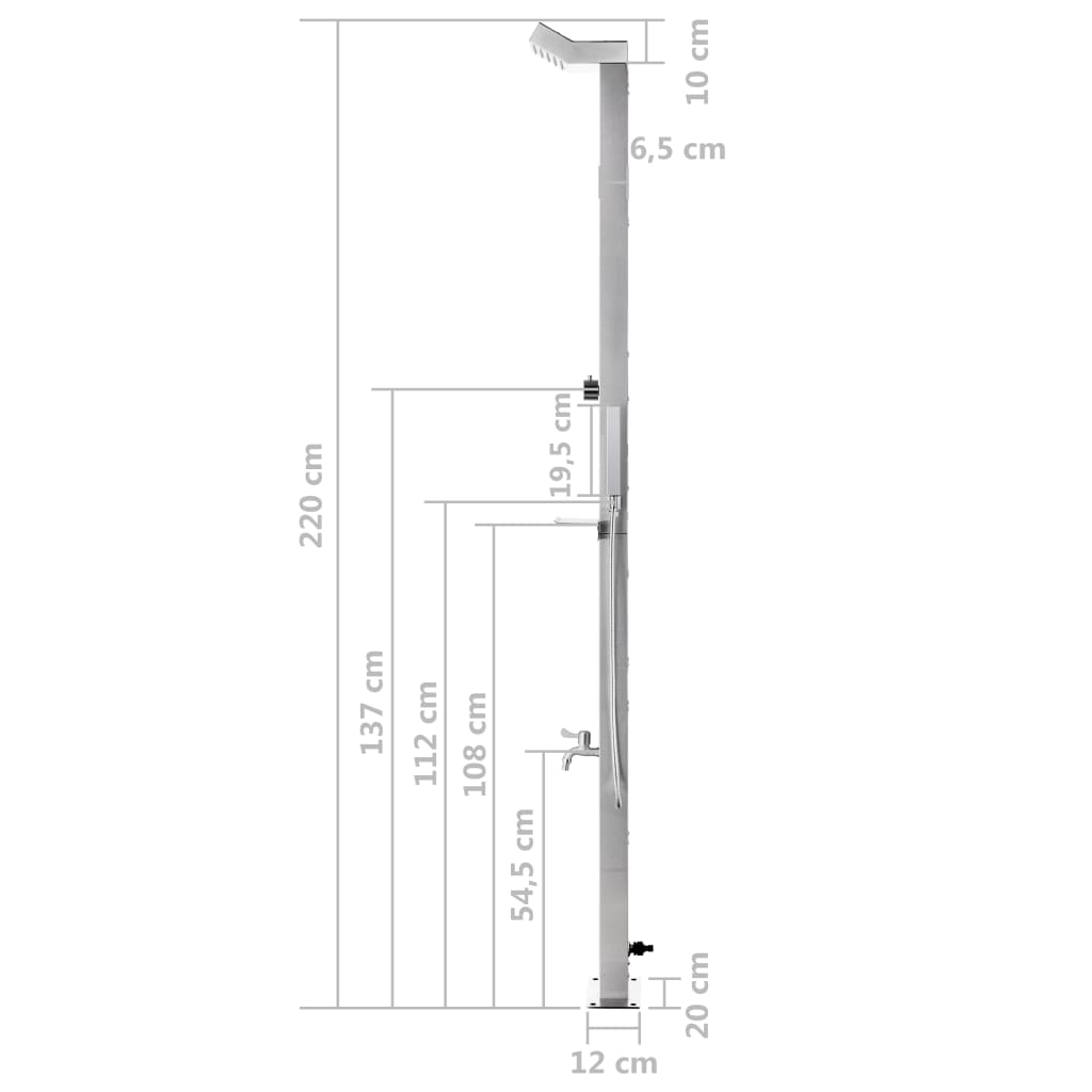Hagedusj 220 Cm Rustfritt Stål