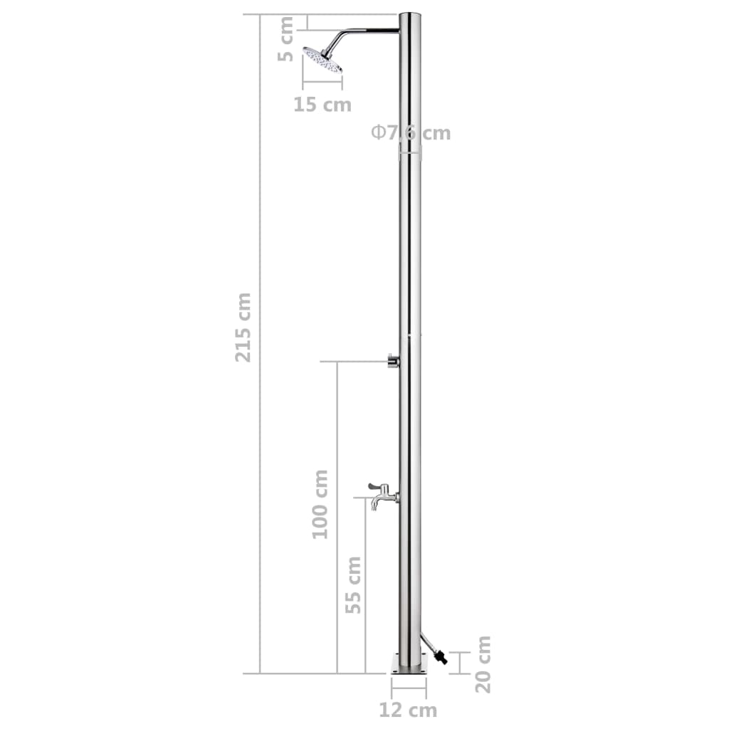Hagedusj 215 Cm Rustfritt Stål