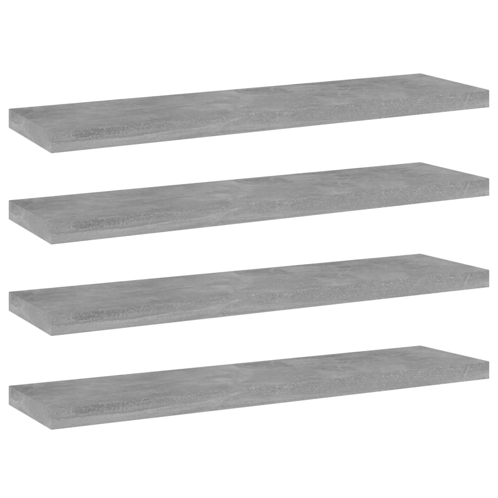 Hylleplater 4 Stk Betonggrå 40X10X1,5 Cm Konstruert Tre