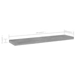 Hylleplater 4 Stk Betonggrå 40X10X1,5 Cm Konstruert Tre