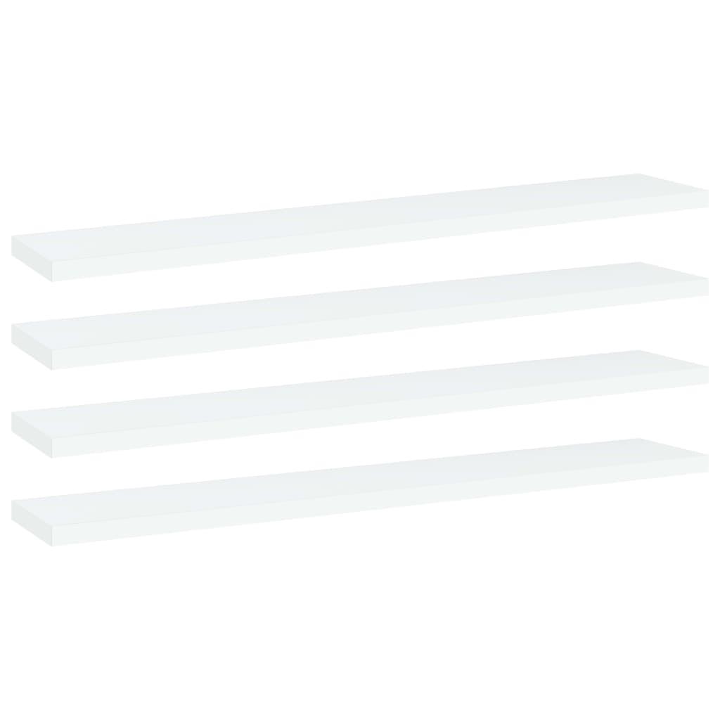 Hylleplater 4 Stk Hvit 60X10X1,5 Cm Konstruert Tre