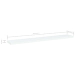 Hylleplater 4 Stk Hvit 60X10X1,5 Cm Konstruert Tre
