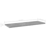 Hylleplater 4 Stk Betonggrå 60X20X1,5 Cm Sponplate