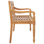 Batavia Benk Med Blå Pute 120 Cm Heltre Teak