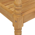 Batavia Benk Med Blå Pute 120 Cm Heltre Teak