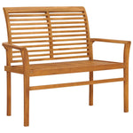 Hagebenk Med Blå Pute 112 Cm Heltre Teak
