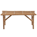 Sammenleggbar Hagebenk Med Pute 118 Cm Bambus